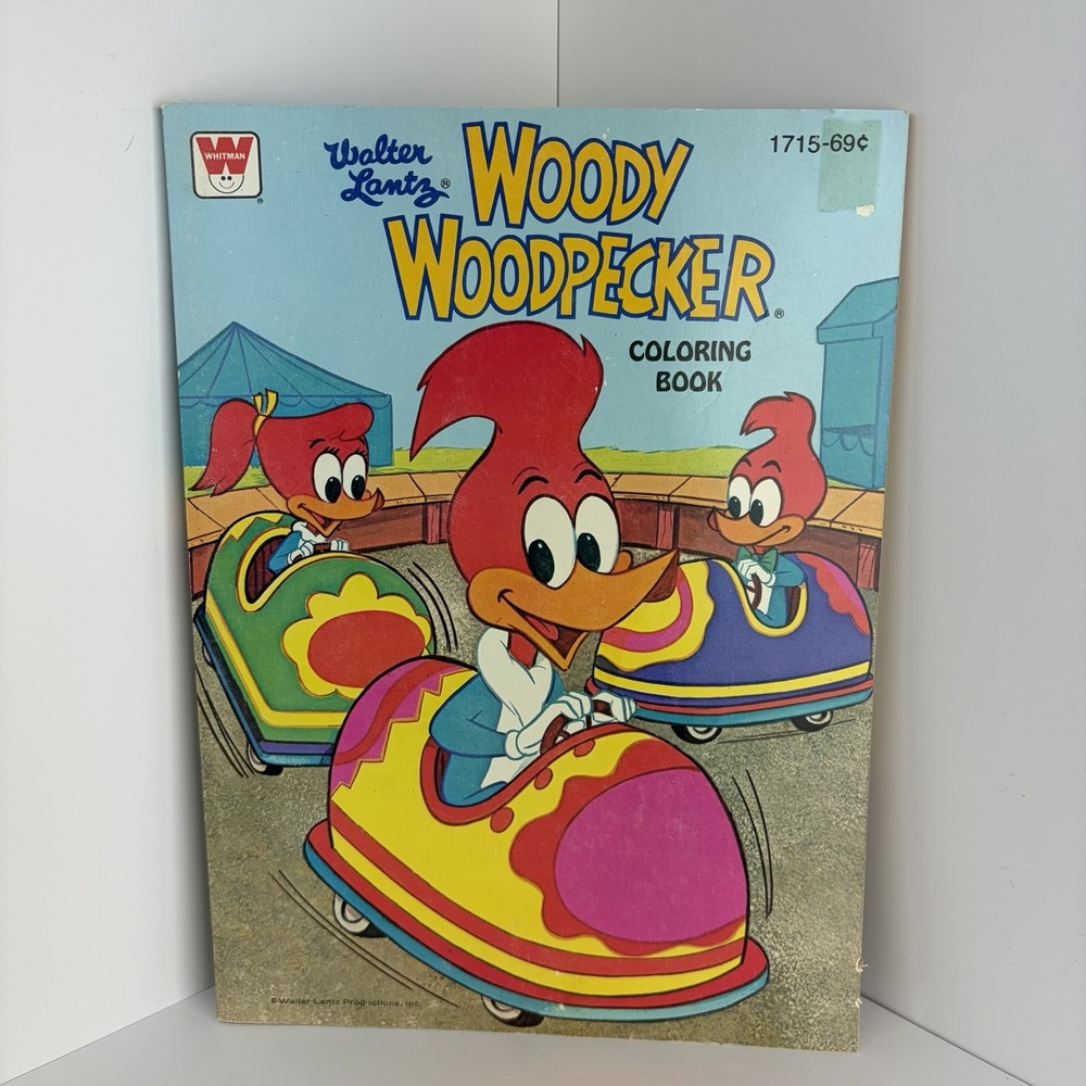 Vintage 1978 Whitman Woody Woodpecker Coloring Book Walter Lantz Unused